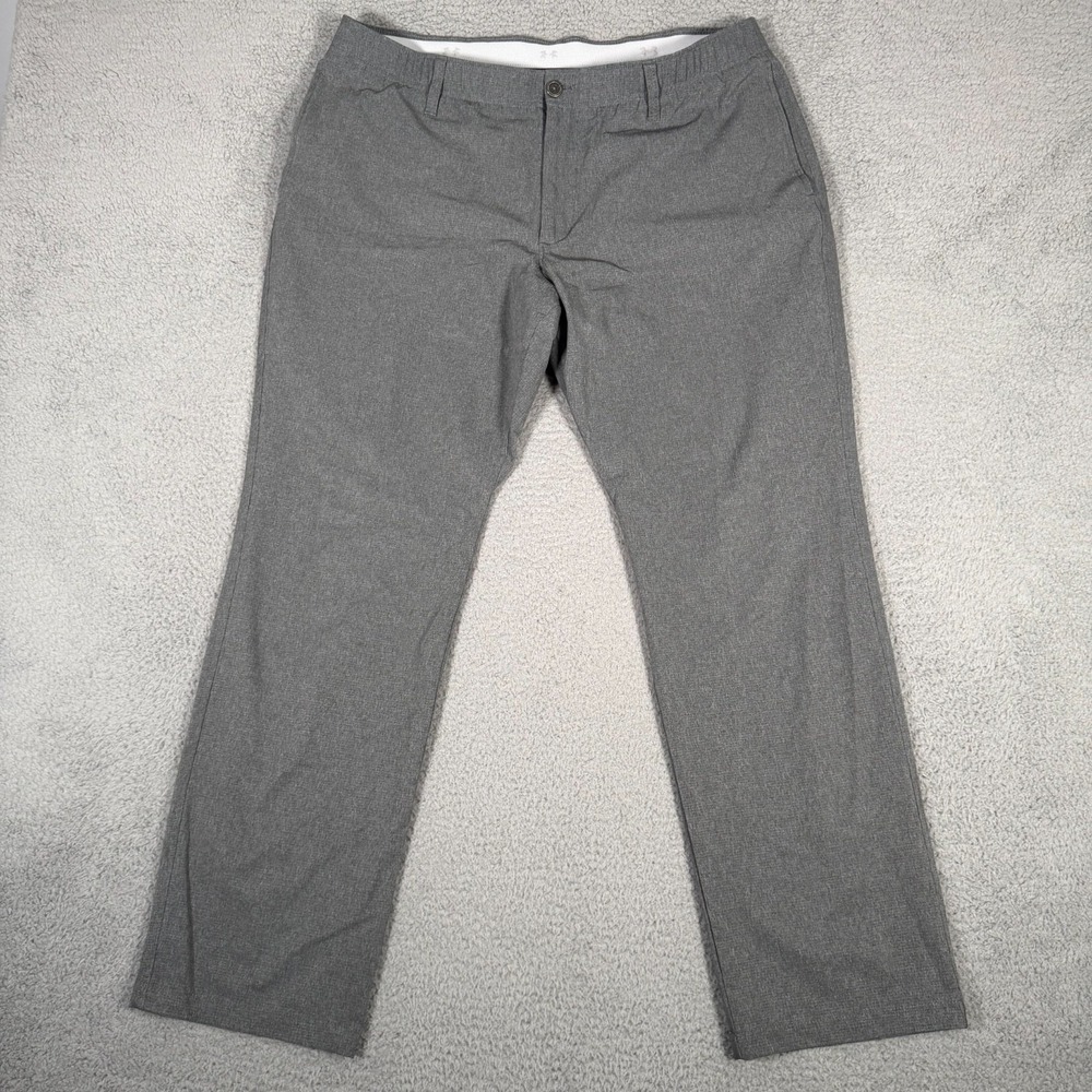 Under Armour Pants Mens 40x32 (Fits 38x31) Gray Vented Golf Performance Casual